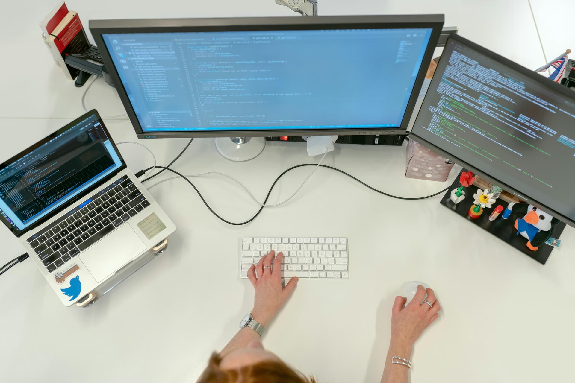 Developers collaborating with AI agents
