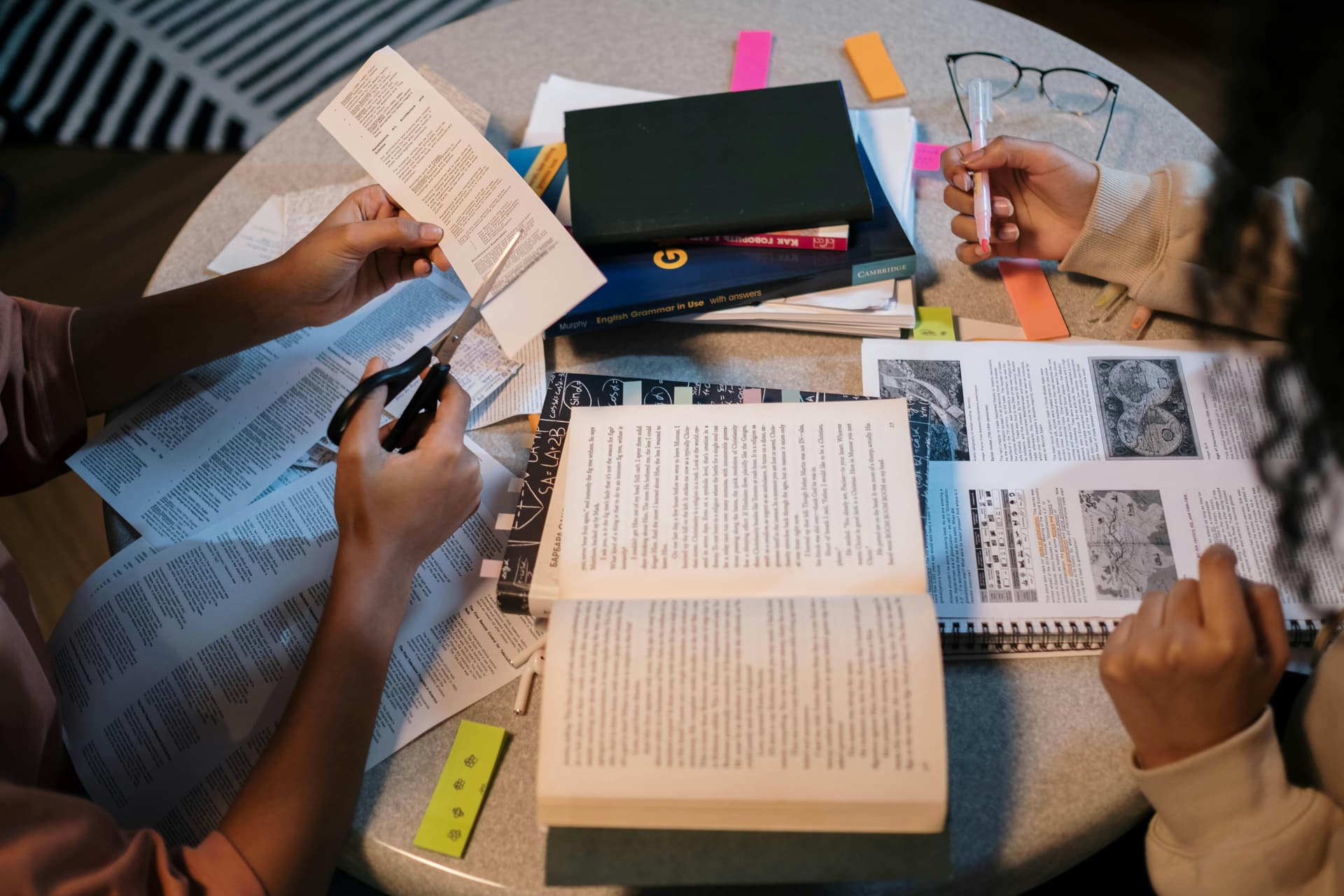 Successful online student studying